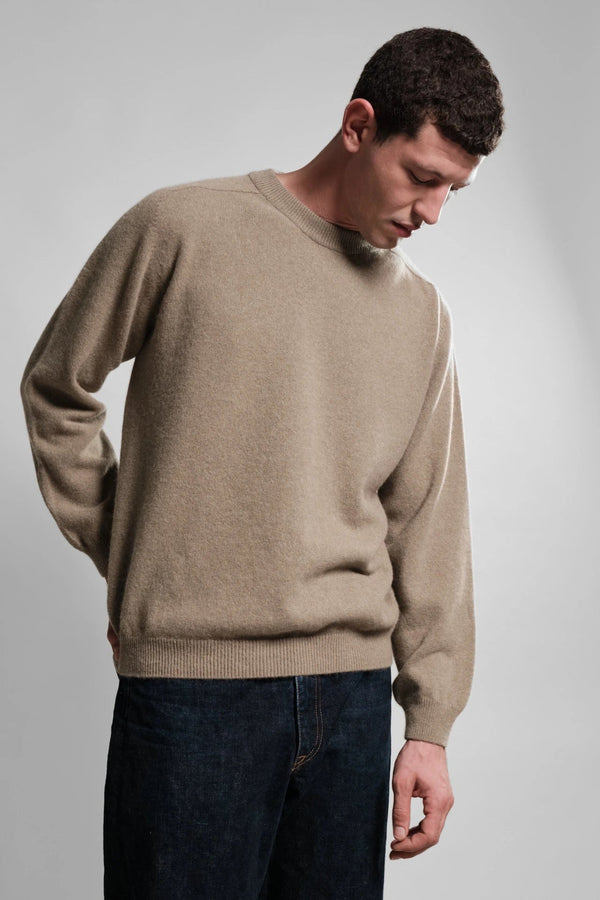 Nitto Knitwear PULL COL ROND ARMEN KHAKI — Nitto Knitwear