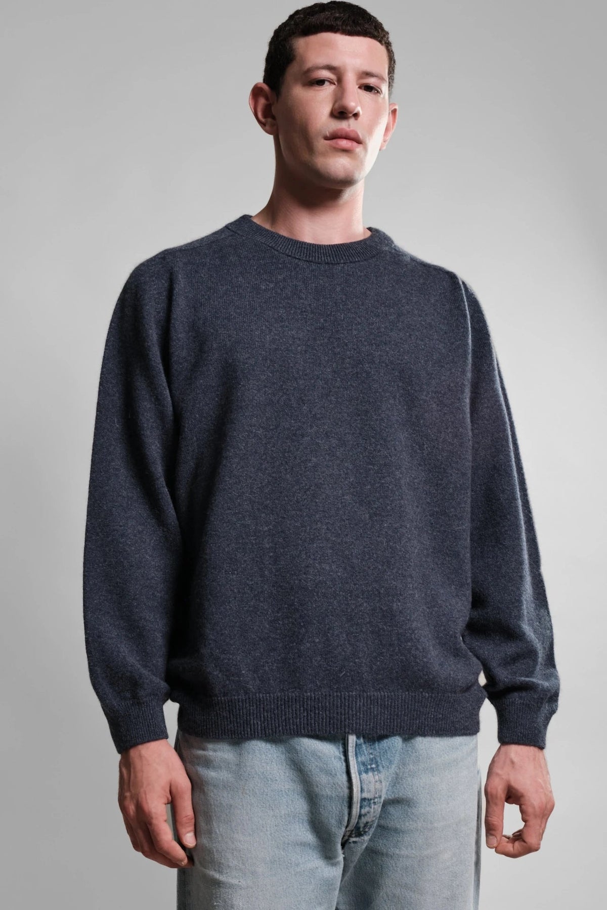 Nitto Knitwear PULL COL ROND ARMEN NAVY MIX