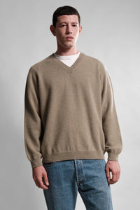 Nitto Knitwear PULL COL V ARMEN KHAKI