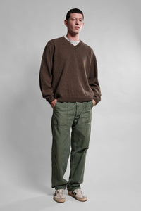 Nitto Knitwear PULL COL V ARMEN MOCHA