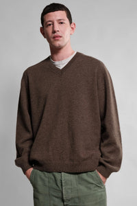 Nitto Knitwear PULL COL V ARMEN MOCHA