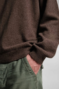 Nitto Knitwear PULL COL V ARMEN MOCHA