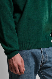 Nitto Knitwear PULL COL V ARMEN VERT SACRAMENTO