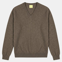 Nitto Knitwear PULL COL V ARMEN MOCHA