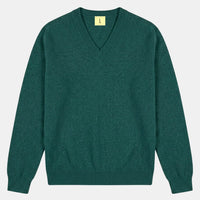 Nitto Knitwear PULL COL V ARMEN VERT SACRAMENTO
