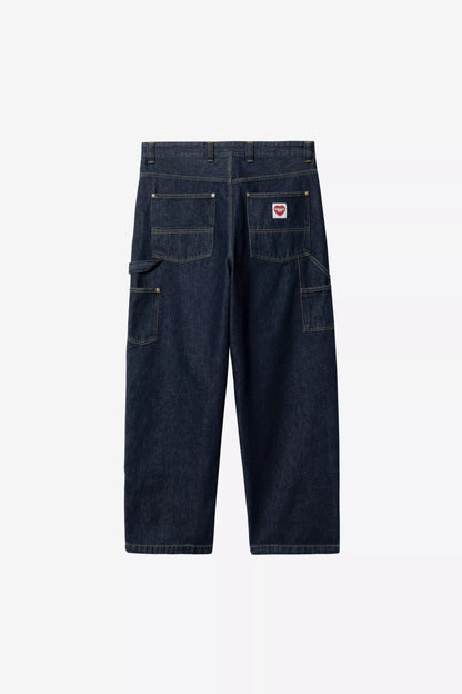 Pantalon Carhartt Wip NASH DOUBLE KNEE PANT Blue Rinsed
