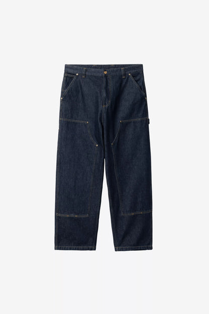 Pantalon Carhartt Wip NASH DOUBLE KNEE PANT Blue Rinsed