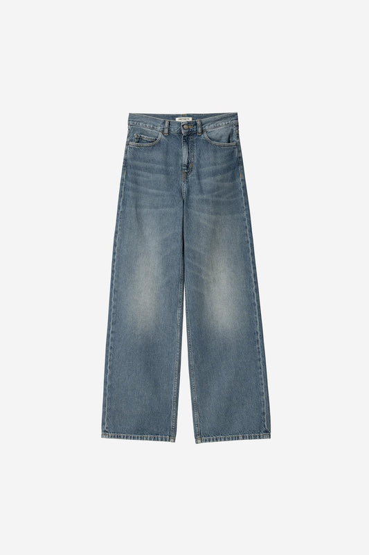 Pantalon Carhartt Wip W JANE PANT Blue Dark used