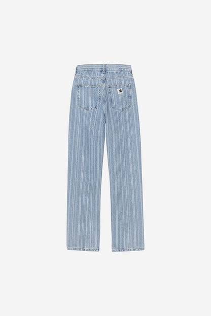Pantalon Carhartt Wip W RYLAN PANT Rylan Stripe Blue Stone bleached