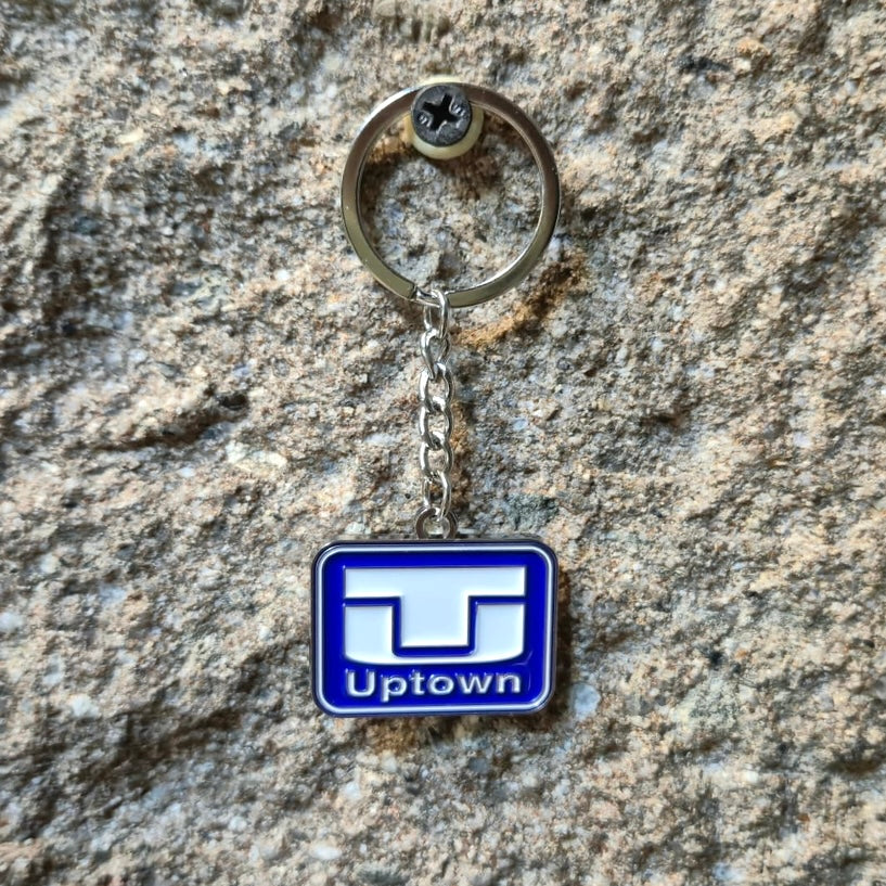 Porte Clés Uptown OG LOGO METALLIC KEYCHAIN Bleu Et Blanc