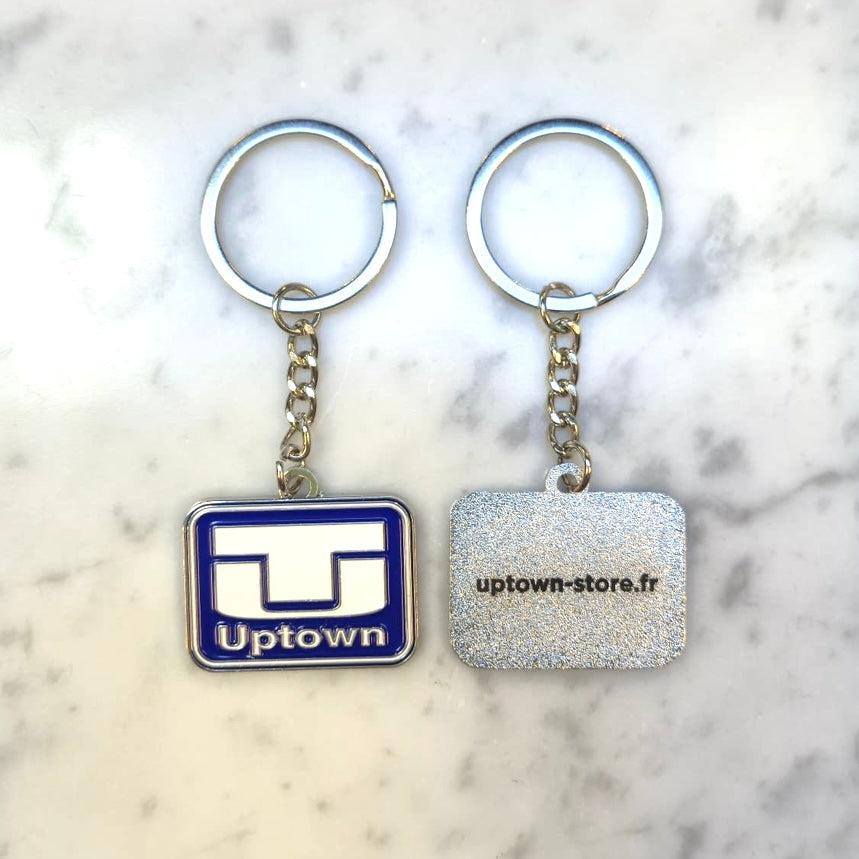 Porte Clés Uptown OG LOGO METALLIC KEYCHAIN Bleu Et Blanc