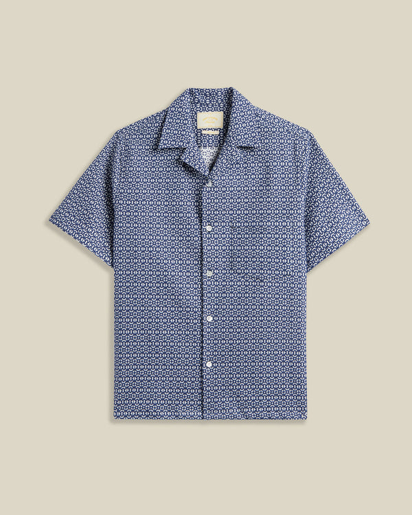 Portuguese Flannel ABSTRACT S/S SHIRT Blue — Portuguese Flannel