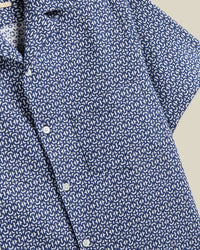 Portuguese Flannel ABSTRACT S/S SHIRT Blue