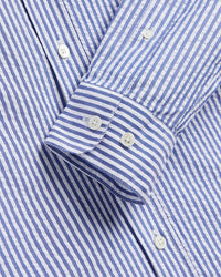 Portuguese Flannel ATLANTICO STRIPE L/S SHIRT Blue