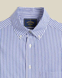 Portuguese Flannel ATLANTICO STRIPE L/S SHIRT Blue