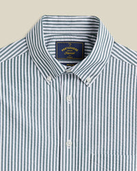 Portuguese Flannel ATLANTICO STRIPE L/S SHIRT Green