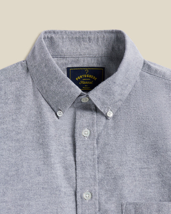 Portuguese Flannel BRUSHED OXFORD L/S SHIRT Blue