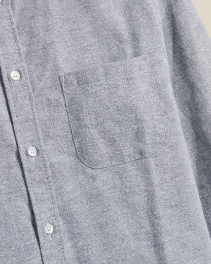 Portuguese Flannel BRUSHED OXFORD L/S SHIRT Blue