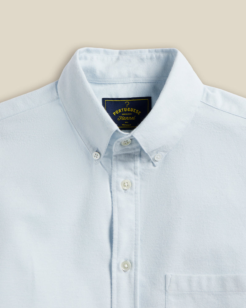Portuguese Flannel BRUSHED OXFORD L/S SHIRT Light Blue