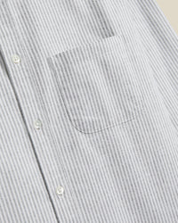 Portuguese Flannel BRUSHED OXFORD STRIPE L/S SHIIRT Moss Green
