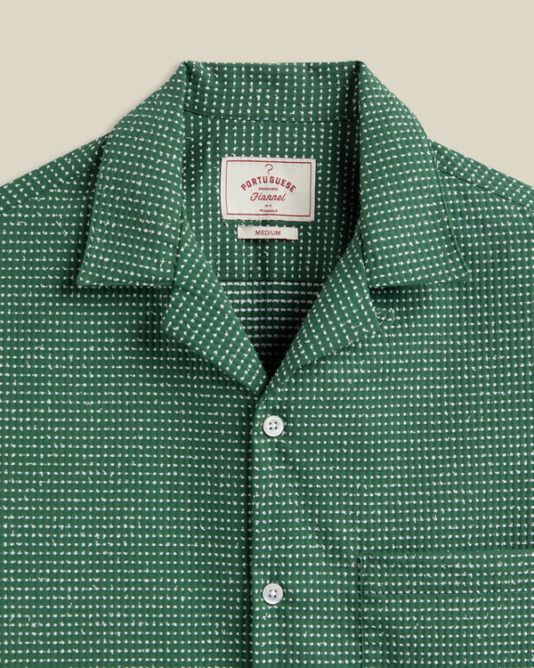 Portuguese Flannel DOTS S/S SHIRT Green
