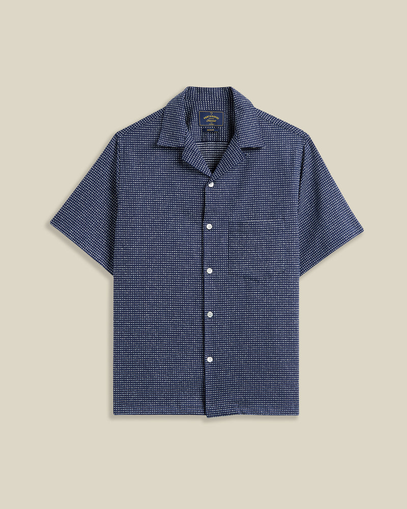 Portuguese Flannel DOTS S/S SHIRT Navy