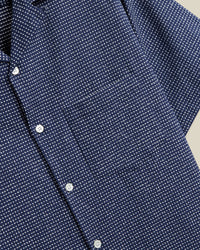 Portuguese Flannel DOTS S/S SHIRT Navy