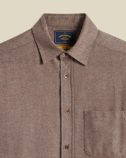 Portuguese Flannel ESPIGA L/S SHIRT Brown