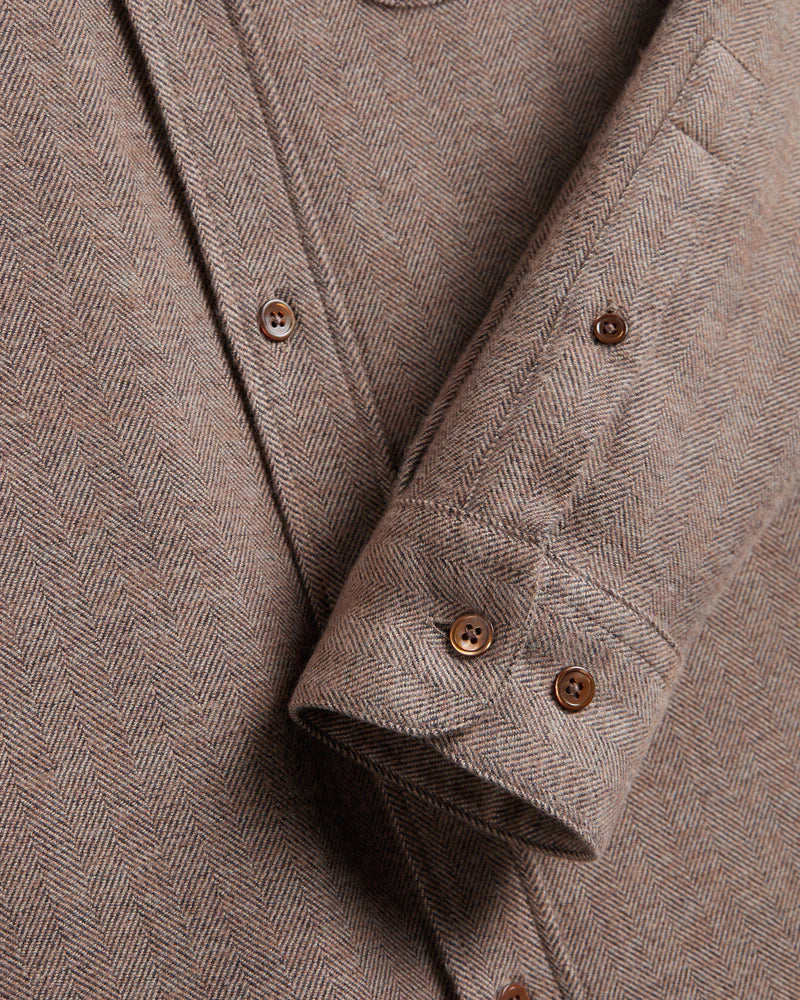 Portuguese Flannel ESPIGA L/S SHIRT Brown