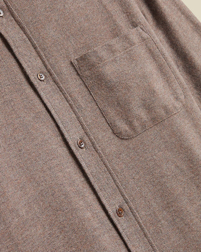 Portuguese Flannel ESPIGA L/S SHIRT Brown