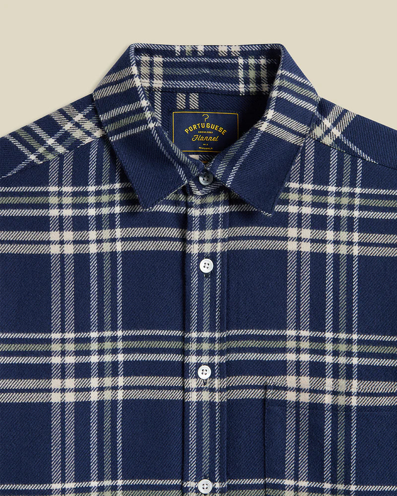 Portuguese Flannel FRONT L/S SHIRT Navy