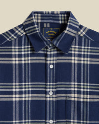 Portuguese Flannel FRONT L/S SHIRT Navy