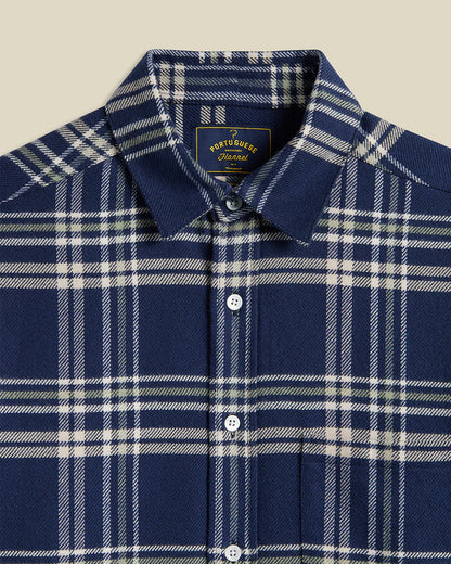 Portuguese Flannel FRONT L/S SHIRT Navy