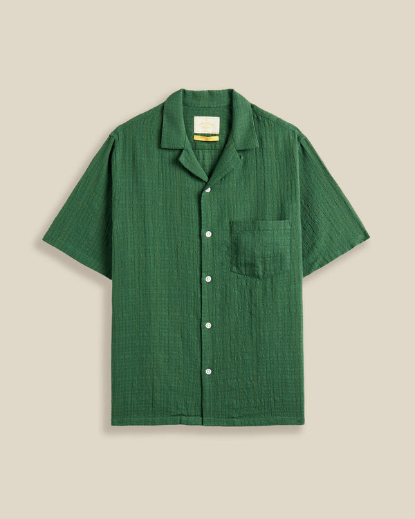 Portuguese Flannel GRAIN S/S SHIRT Green — Portuguese Flannel