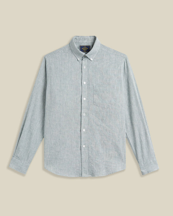 Portuguese Flannel GRANULAR L/S SHIRT Green — Portuguese Flannel