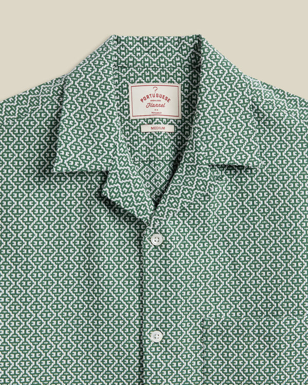 Portuguese Flannel PORTUGUESE TILE S/S SHIRT Green