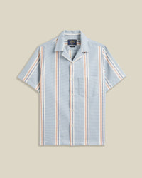 Portuguese Flannel RADI S/S SHIRT Navy White