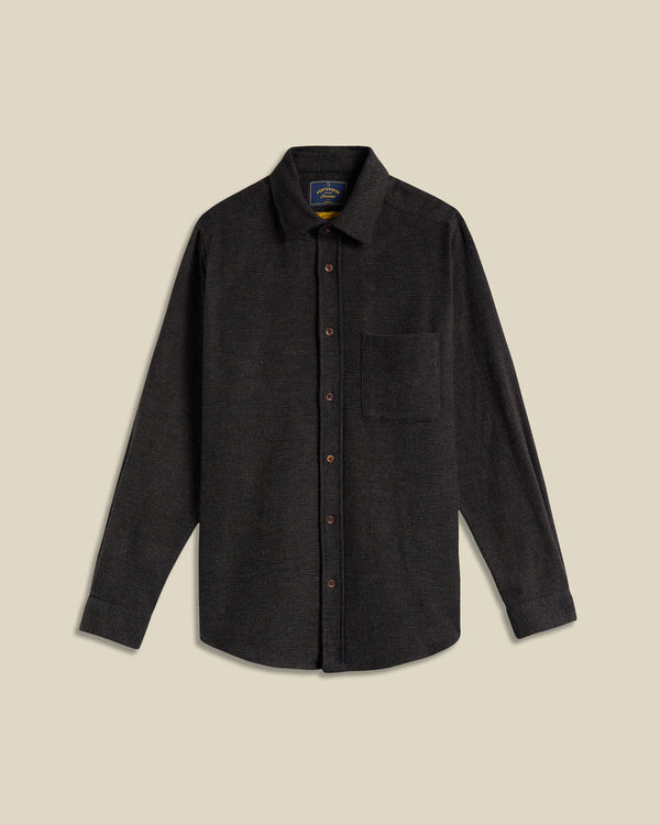 Portuguese Flannel SOUNDS L/S SHIRT Brown — Portuguese Flannel