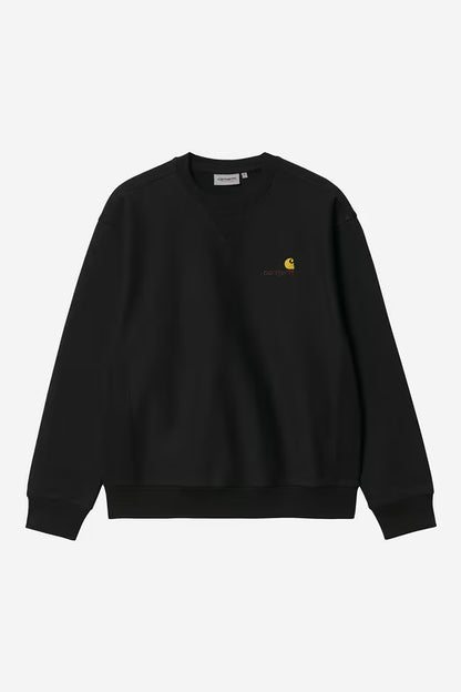 Pull Carhartt Wip AMERICAN SCRIP SWEAT Black