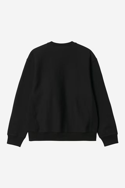 Pull Carhartt Wip AMERICAN SCRIP SWEAT Black