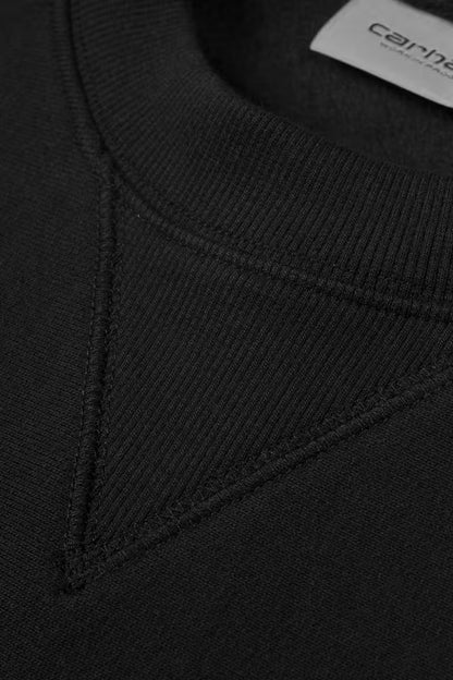 Pull Carhartt Wip AMERICAN SCRIP SWEAT Black