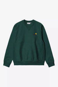 Pull Carhartt Wip AMERICAN SCRIP SWEAT Dark Fir