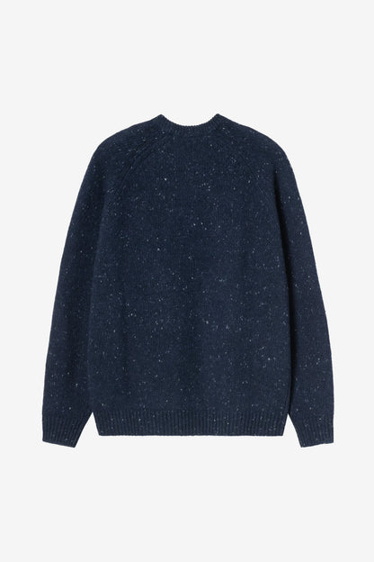 Pull Carhartt Wip ANGLISTIC SWEATER Speckled Jupiter