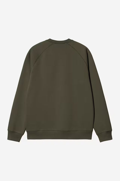 Pull Carhartt Wip CHASE SWEAT Olive Gold