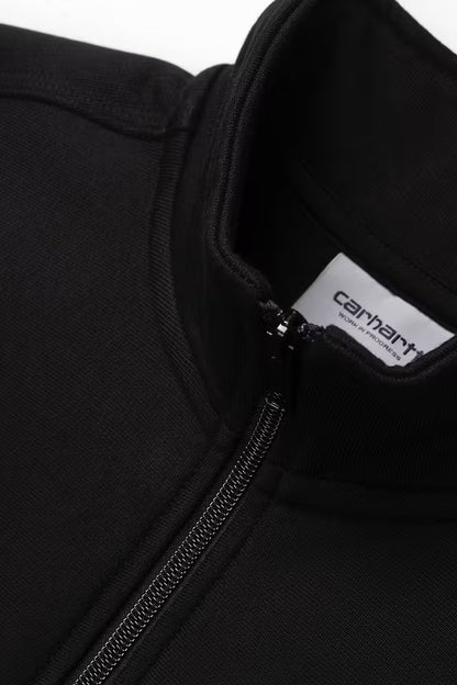 Pull Carhartt Wip HALF ZIP AMERICAN SCRIPT SWEAT Black