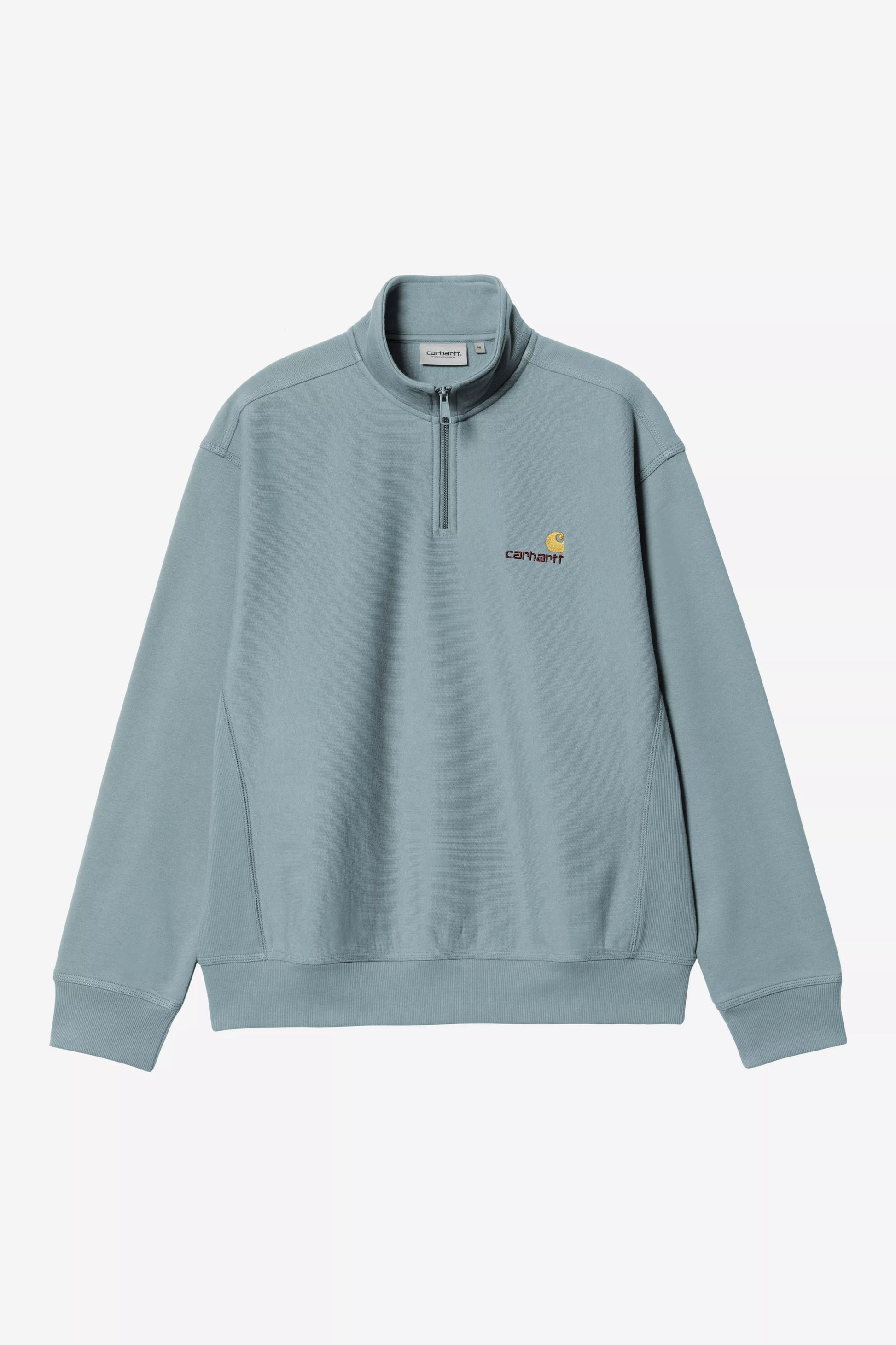 Pull Carhartt Wip HALF ZIP AMERICAN SCRIPT SWEAT Citadel