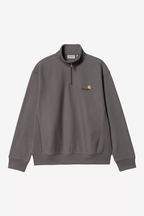 Pull Carhartt Wip HALF ZIP AMERICAN SCRIPT SWEAT Porphyry — Carhartt wip