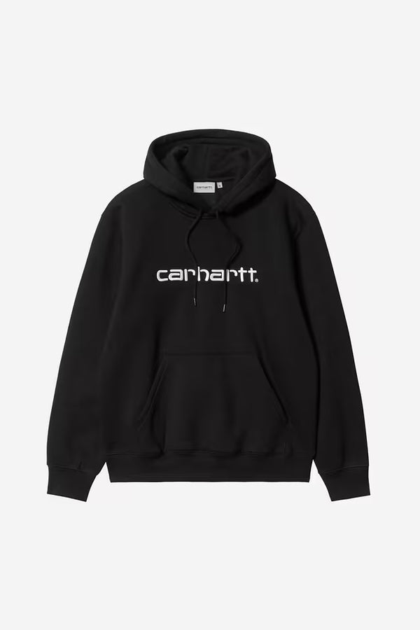 Pull Carhartt Wip HOODED CARHARTT SWEAT Black White — Carhartt wip