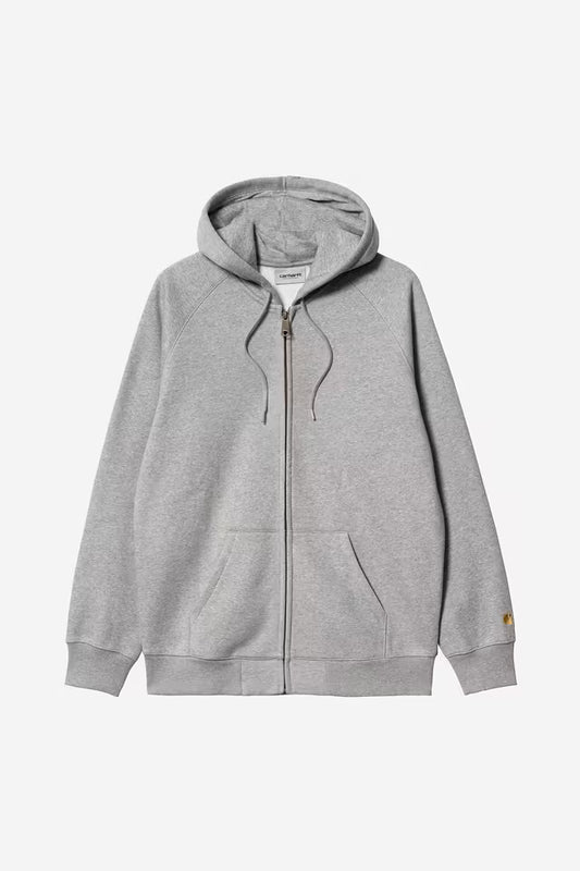 Pull Carhartt Wip HOODED CHASE JACKET Grey Heather Gold