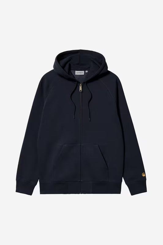 Pull Carhartt Wip HOODED CHASE JACKET Navy Gold